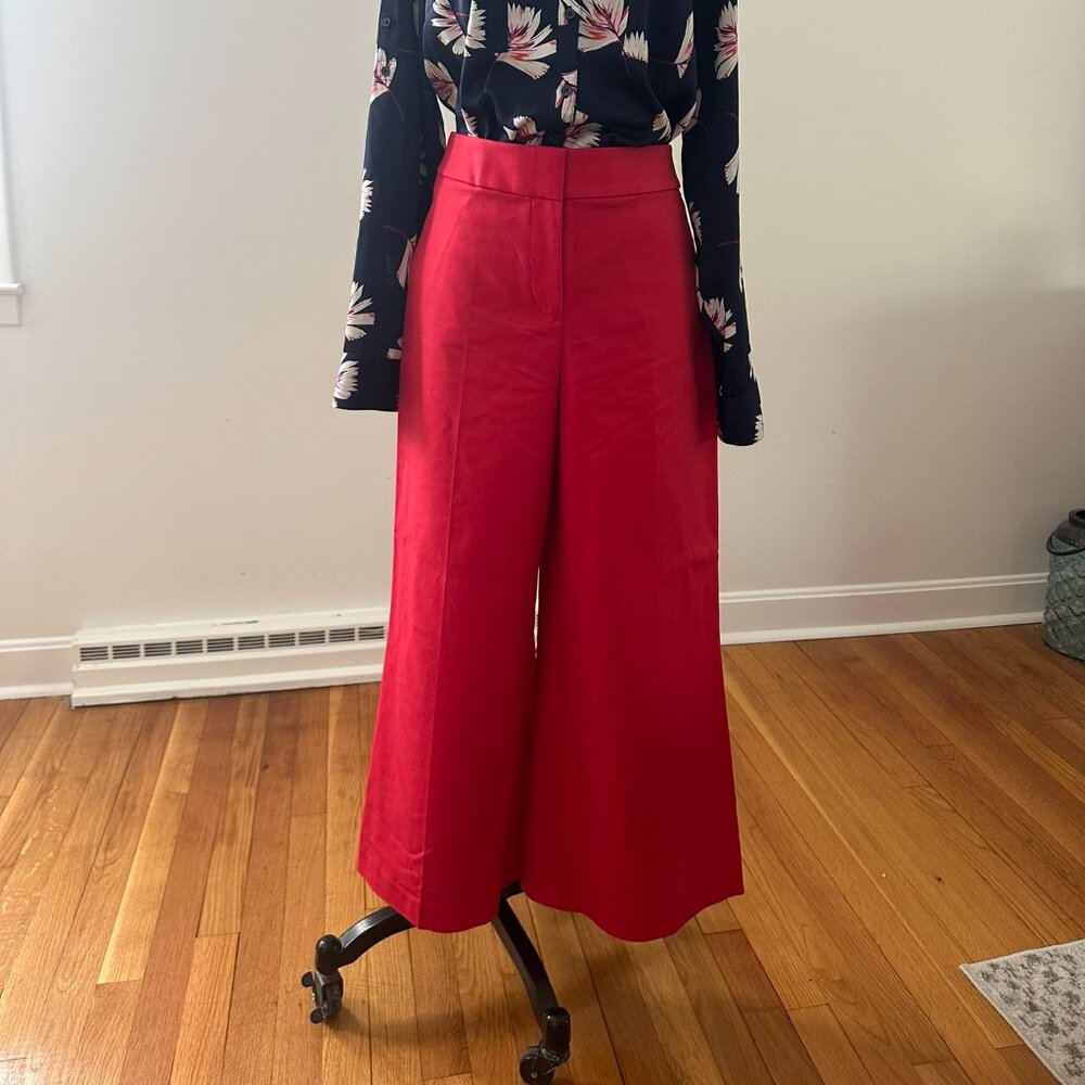 LOFT Women Wide Leg Red Dress Pants, Size 10, NWT